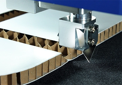 Honeycomb being cut using a DYSS RKT