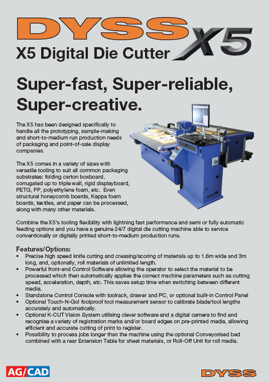 DYSS X5 Digital Die Cutter Brochure